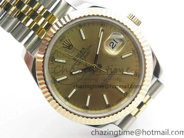 Best Bracelet Dial WWF Stick 126333 Edition 41 Makers YG Jubilee DateJust Wrapped Gold Wrapped SS SS A2836 on YG 0410
